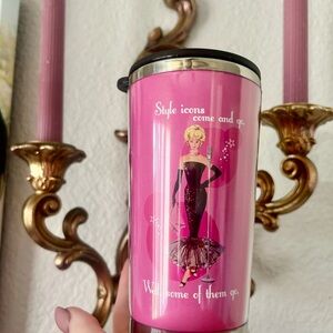 Pink vintage Barbie 50th anniversary Travel Mug 2008